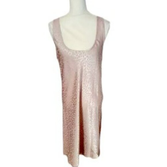 NWT Bebe Animal Print Mauve Pink Slip Dress Sleeveless Silky Feel in Size Large - Picture 2 of 7